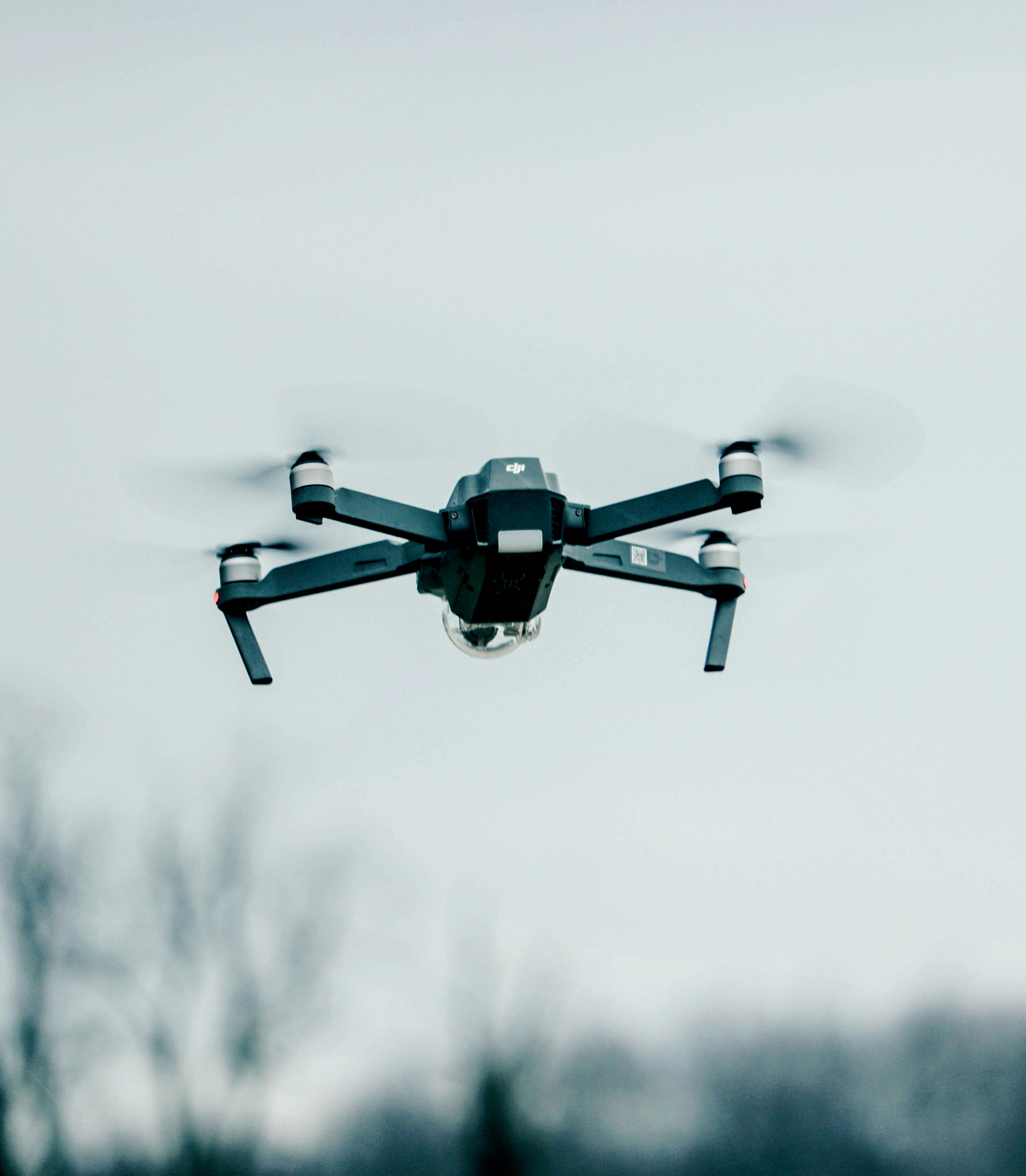 Drone spraying crops